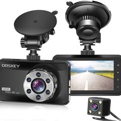 Dash Cam Front and Rear 1080P Full HD Dual Dashboard Camera Dashcam for Cars 170 Wide Angle HDR with 3.0" LCD Display Night Vision Motion Detection and G-sensor