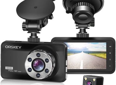 FREE EXPRESS SHIPPING Dash Cam Front and Rear 1080P Full HD Dual Dashboard Camera Dashcam for Cars 170 Wide Angle HDR with 3.0" LCD Display Night Vision Motion Detection and G-sensor