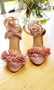 Bebo Heeled Sandels Tassel Front Ankle Tie