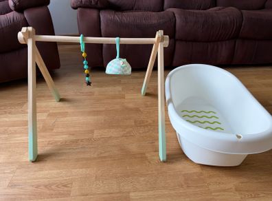 FREE.Wooden baby play gym and baby bath