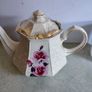 Vintage James Sadler Octagonal Lattice Teapot / English Garden Design Image 3