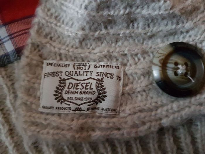 Diesel Wool Jumper Cardigan Size M / 12  brown beige