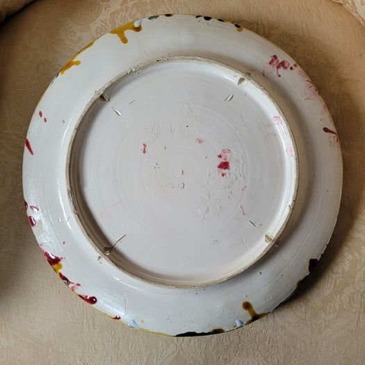 Majolica palissy style crab plate