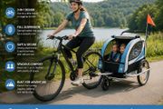 2-in-1 Child Bicycle Trailer &amp; Jogger Stroller for 1-2 Children