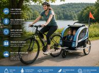 main image for ad 2-in-1 Child Bicycle Trailer &amp; Jogger Stroller for 1-2 Children