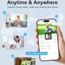 2Pack Smart Solar Security Camera Outdoor Wi-Fi, 2K Super HD PTZ CCTV Camera Wireless Surveillance Camera Home Security Color Night Vision PIR Human Detection Two-way Audio Image 7