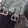 H&M Black faux leather & fur cropped biker jacket Sz M (Fit 12-14UK) Rrp 89.99 Image 3