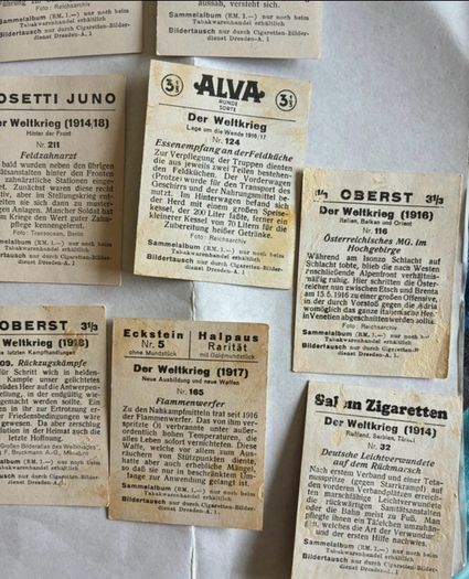 German WW1 Cigarette Cards x 23
