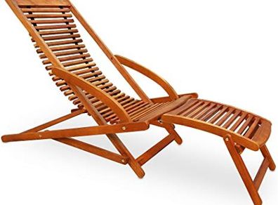 Sun lounger Sunbed Wooden Lounger Garden Furniture Hammock Foldable