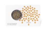 Latvia 2 Euro Commemorative Coin 2022 - Financial Literacy. Coincard. BU