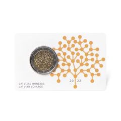 Latvia 2 Euro Commemorative Coin 2022 - Financial Literacy. Coincard. BU
