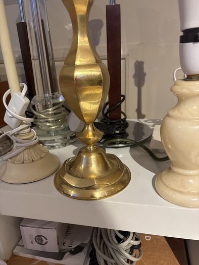Mix and Match Lamp Shades and Bases - A Large Selection of Table Lamps - Denby, Laura Ashley, Marble Spiral Pillar Lamp, Ceramic Stacked Stone Style base, Small Alabaster / Marble lamps, Solid Brass, Chrome Reading lamp, Solid Wood Base and many more