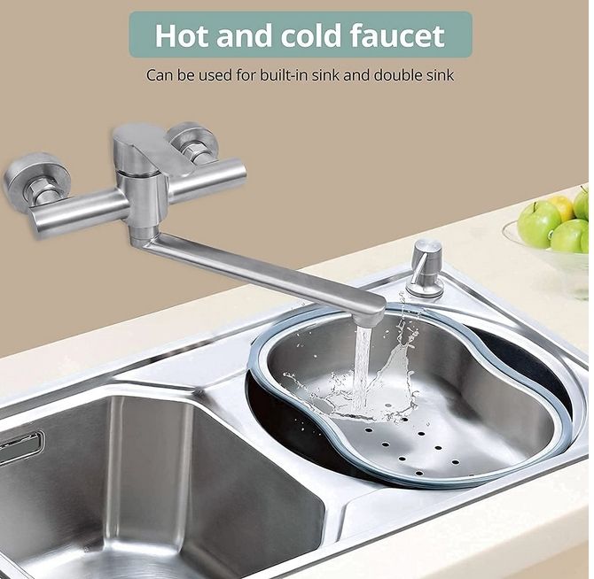 Colfuline Kitchen Sink Faucet Brushed Stainless Steel