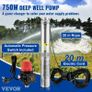 750W Deep Well Submersible Pump 105L Min Flow with Automatic Pressure Switch and 20m Cord Image 2