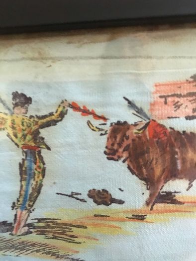 Original Spanish Bullfighting Art on Linen (11)