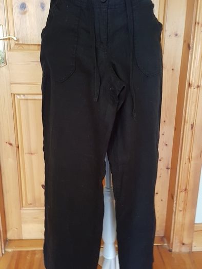 Size 8 Black Linen Trousers