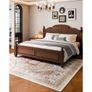Area Rug, 8 x 10 ft Large Washable Rug, Non-Slip and Tear-Resistant Soft Carpet, Pet & Child Friendly Vintage Area Rugs, Indoor Mat for Bedroom, Living Room, Kids Room, Office, Brown Red Image 5