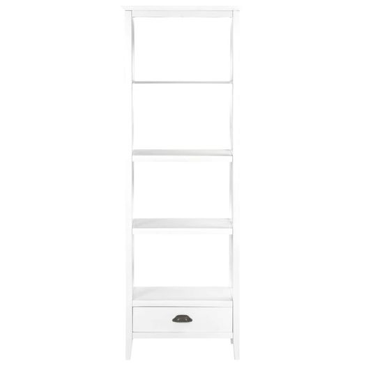 Bookcase with 1 Drawer White 60x30x170 cm MDF