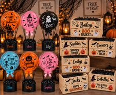 Halloween Balloons and Crates