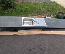Kitchen sink and worktop