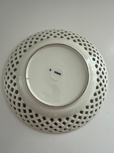 KPM Berlin. Antique Blue & White Reticulated Porcelain Plate. Royal Porcelain Manufactory