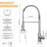 Brushed nickel pull down kitchen tap NEW Image 2