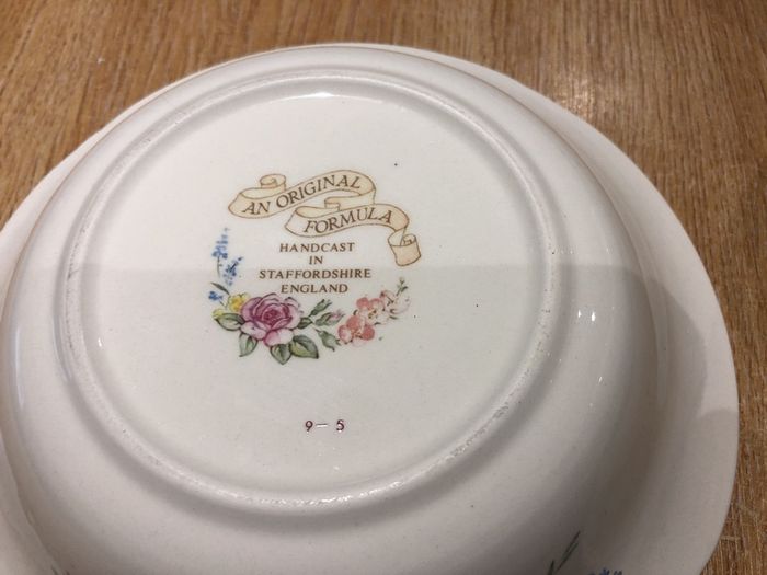 Floral design Staffordshire Jug & Bowl set