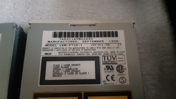 Matsushita LKM-F734-1 LKM-F733-1 3.5" LS-120 120MB Superdrive Superfloppy