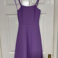 Sandro Elize Rhinestone Embellished Dress - Purple - (UK 8/10)