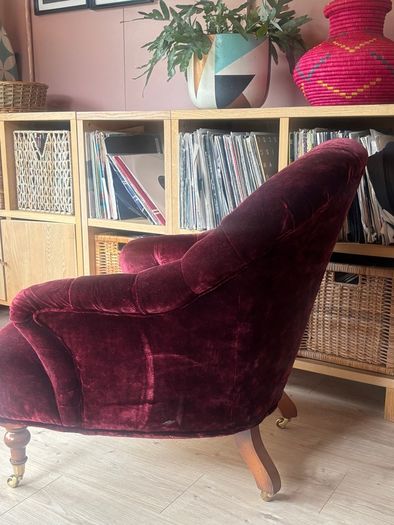 velvet armchair