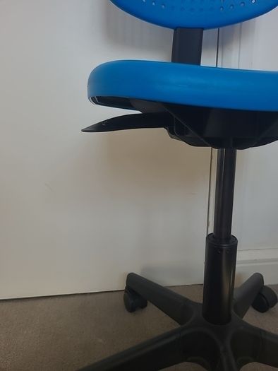 blue ikea chair