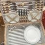 Wicker Picnic Basket with Cutlery and Plates Image 2