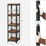 Heavy-duty shelf narrow with 5 shelves up to 400 kg loadable  adjustable shelves, industrial design, vintage brown-black Image 3