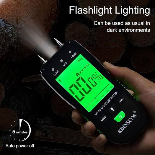 NEW SALE | Damp Meter MT19 Wood Moisture Meter for Walls Logs, Firewood Moisture Detector Caravans Lumber Tobacco Concrete Floors
