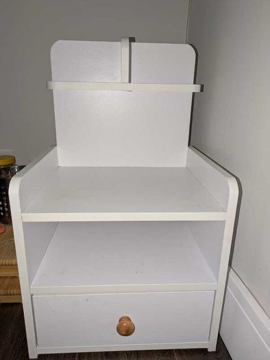 Wooden 1-Drawer Bedside Table