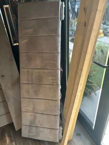 Grey velvet double bed 5ft