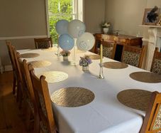 Dining table and chairs