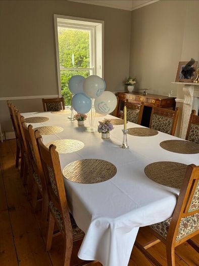 Dining table and chairs