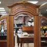 Antique French Oak Mirrored Dressing Stand Image 3