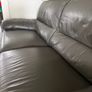 Black leather couch Image 3