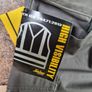 Snickers 6900 Service Hi Vis Trousers Cl1 Grey Yellow Size W 33 L 30 Brand New Image 8