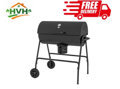 Steel Charcoal BBQ, with Ash Catcher and Warming Rack