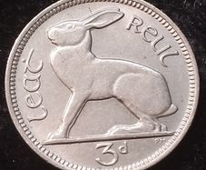Ireland - 1968 - 3 Pence - AU - KM.12a - [498]