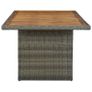 Garden Table Brown Poly Rattan and Solid Acacia Wood Image 4