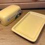 Vintage Becassine Ceramic Butter Dish by Tropico Diffusion Bright Yellow Pristine Condition Image 6
