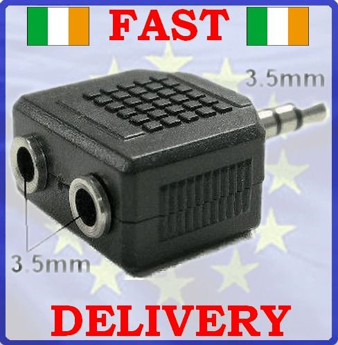New 3.5 mm Male Jack to 2 x Jack Socket Splitter Adapter #22