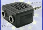 New 3.5 mm Male Jack to 2 x Jack Socket Splitter Adapter #22