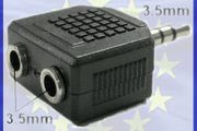 New 3.5 mm Male Jack to 2 x Jack Socket Splitter Adapter #22