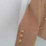 VINTAGE CRISTAL camel crop blazer with gold buttons Sz 14 Image 3