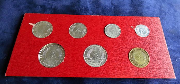 East Germany DDR original vintage coins set